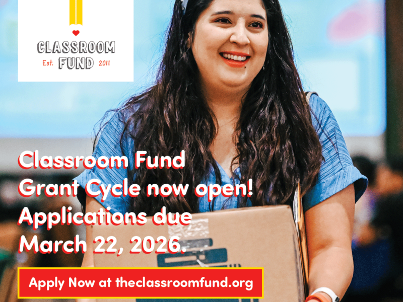 Applications for The Classroom Fund are Now OPEN!