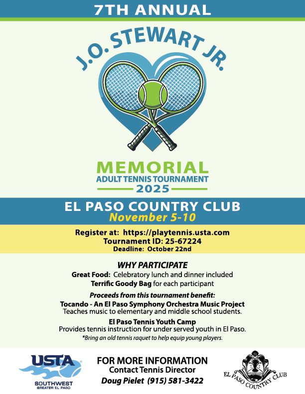 J.O. Stewart Jr. Memorial Adult Tennis Tournament 2025